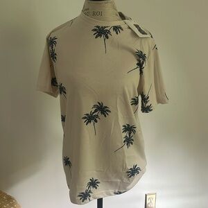 NWT Men’s Denim & Flower Palm Tree Tshirt